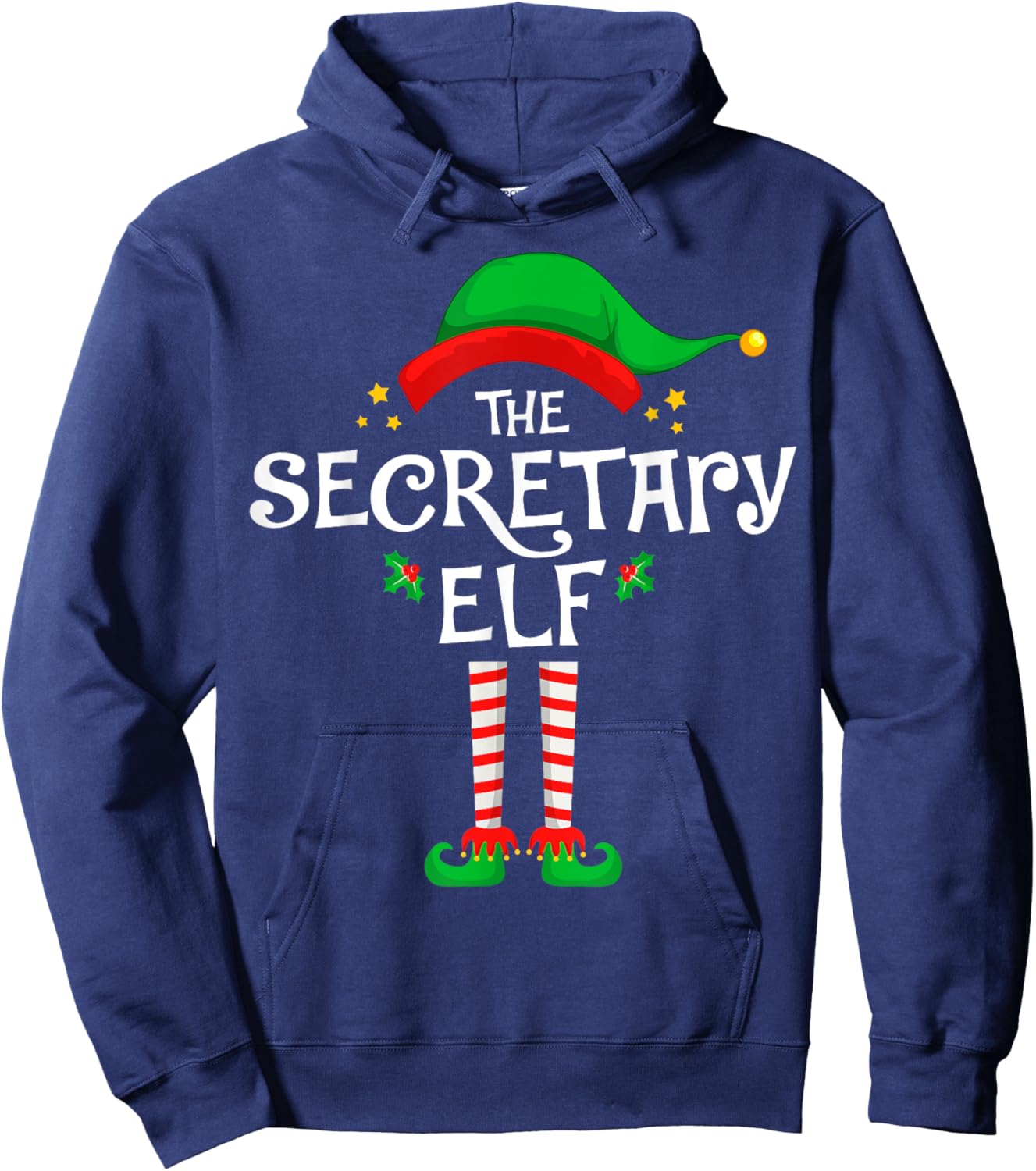 The Secretary Elf Christmas Family Matching Group Hoodie - Hoodie | Navy