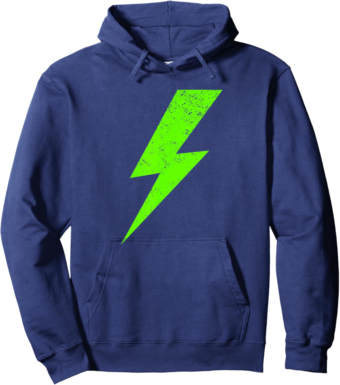Simple Lightning Green Bolt Hoodie - Hoodie | Navy