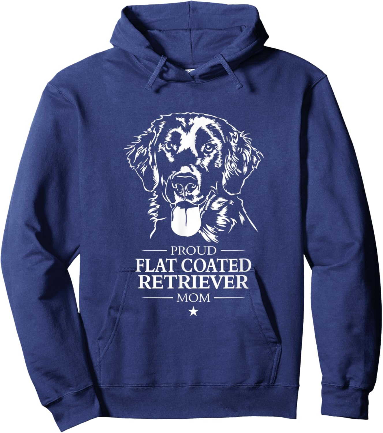 Proud Flat Coated Retriever mom dog mom Retriever dog Hoodie - Hoodie | Navy