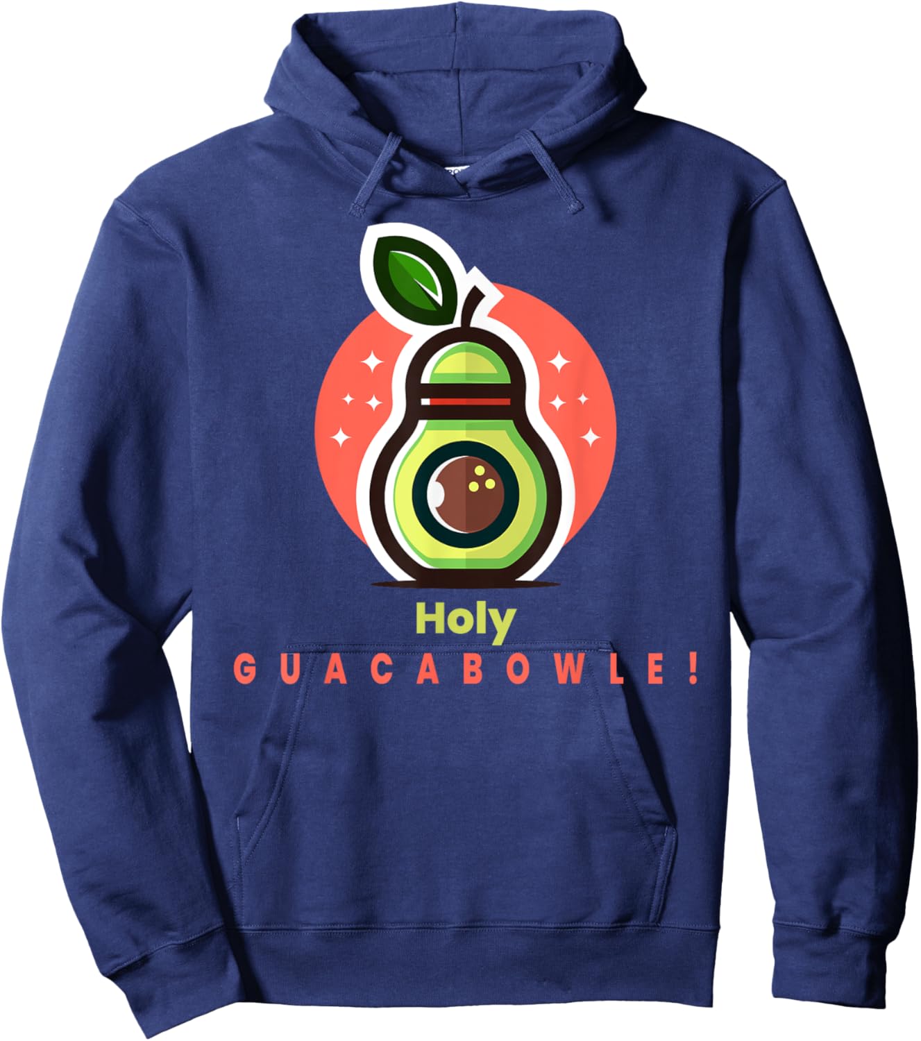 Funny Bowler Holy Guacabowle Avocado Hoodie - Hoodie | Navy