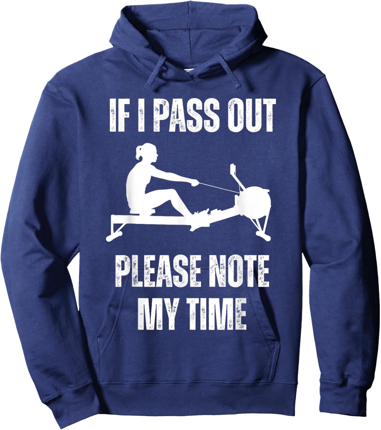 Funny ERG Machine Gym Ergometer Rowing Exercise Hoodie - Hoodie | Navy