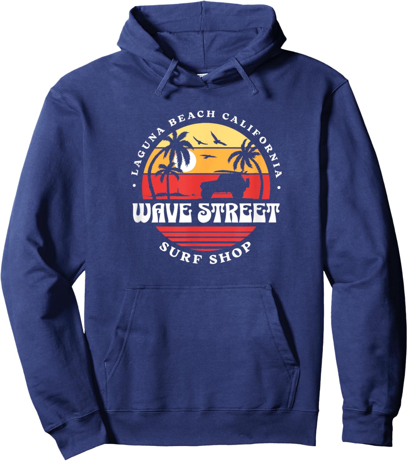 WAVE STREET SURF SHOP Beach Bum Logo Hoodie - Hoodie | Navy
