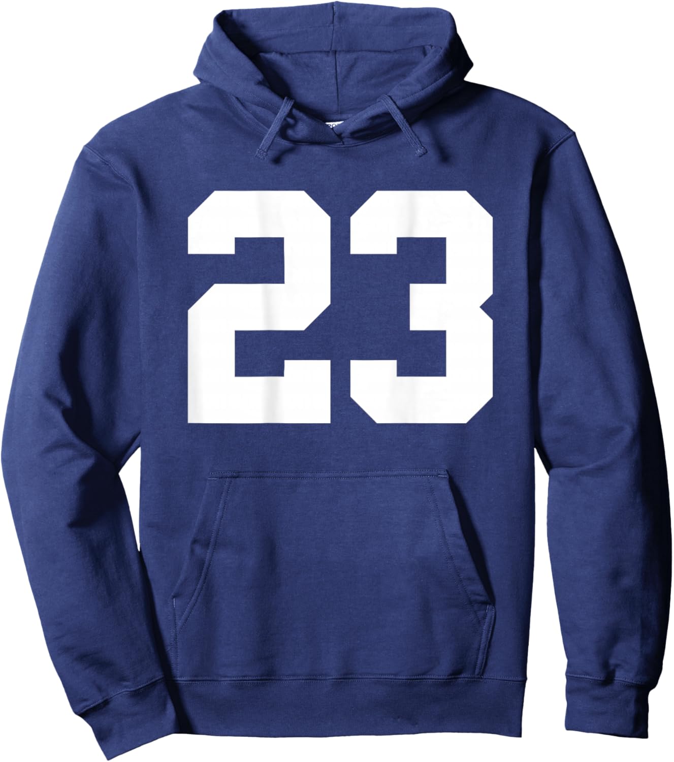 Number 23 (on Back) Sports Team Jersey Number Hoodie - Hoodie | Navy