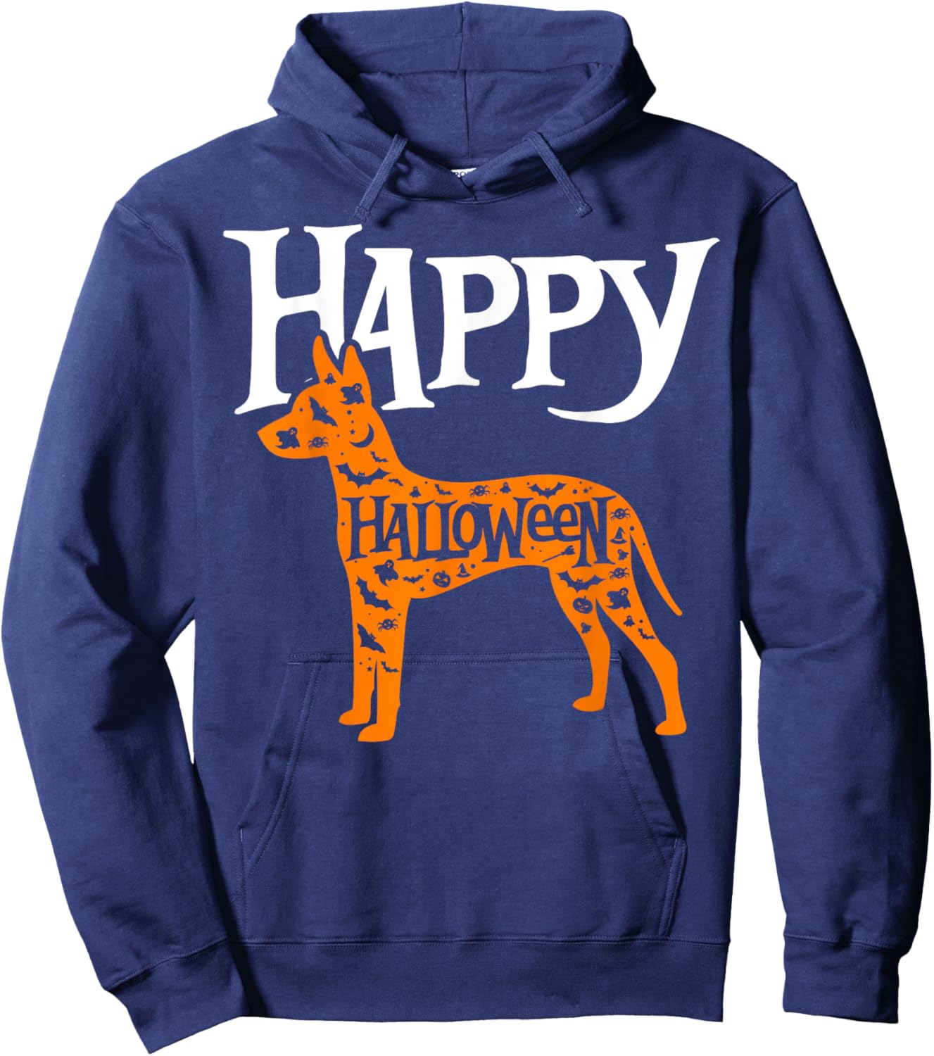 Happy Halloween Xoloitzcuintli, Mexican hairless dog Hoodie - Hoodie | Navy