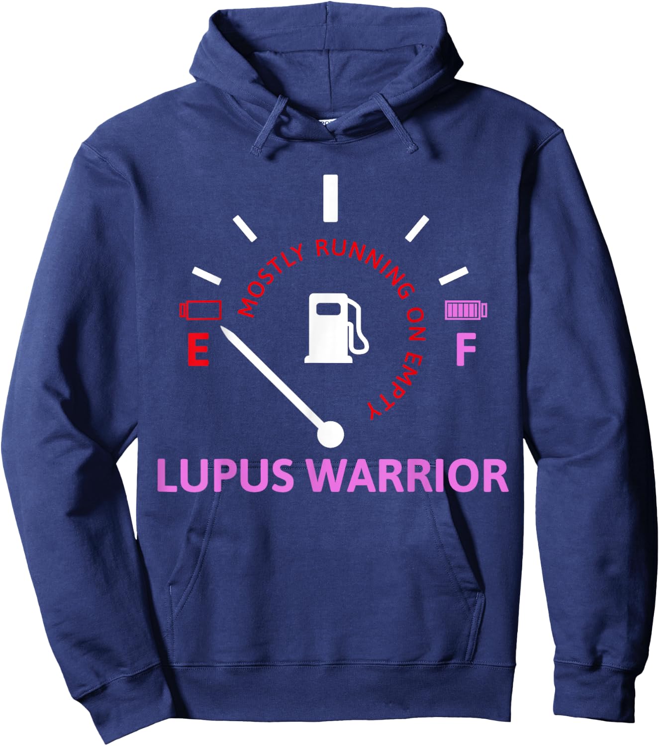 Mostly Running On Empty Lupus Warrior Hoodie - Hoodie | Navy