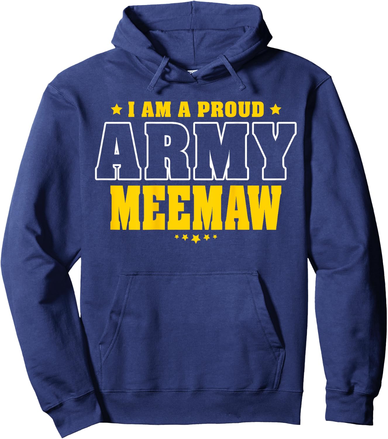 Proud Army Meemaw Patriotic Pride Military Grandmother Men Hoodie - Hoodie | Navy