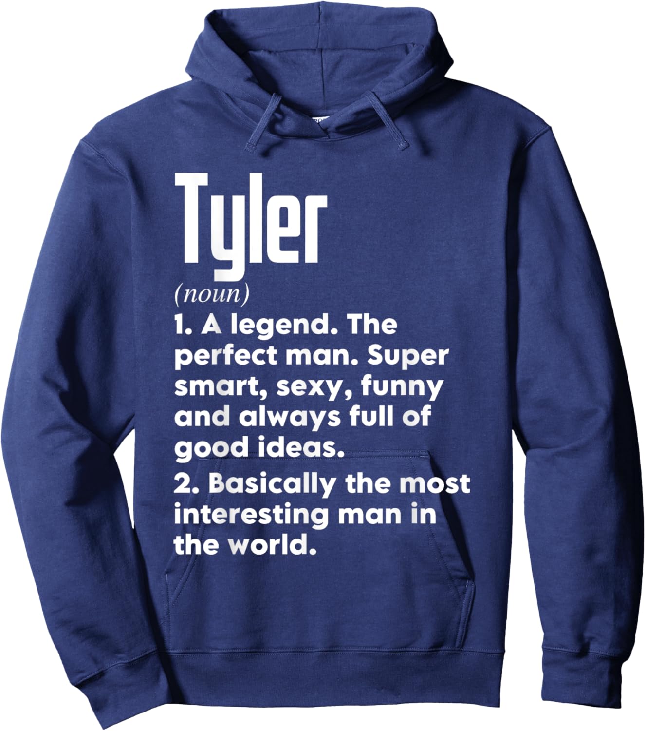 Tyler Name Definition Funny Meaning Personalized Hoodie - Hoodie | Navy