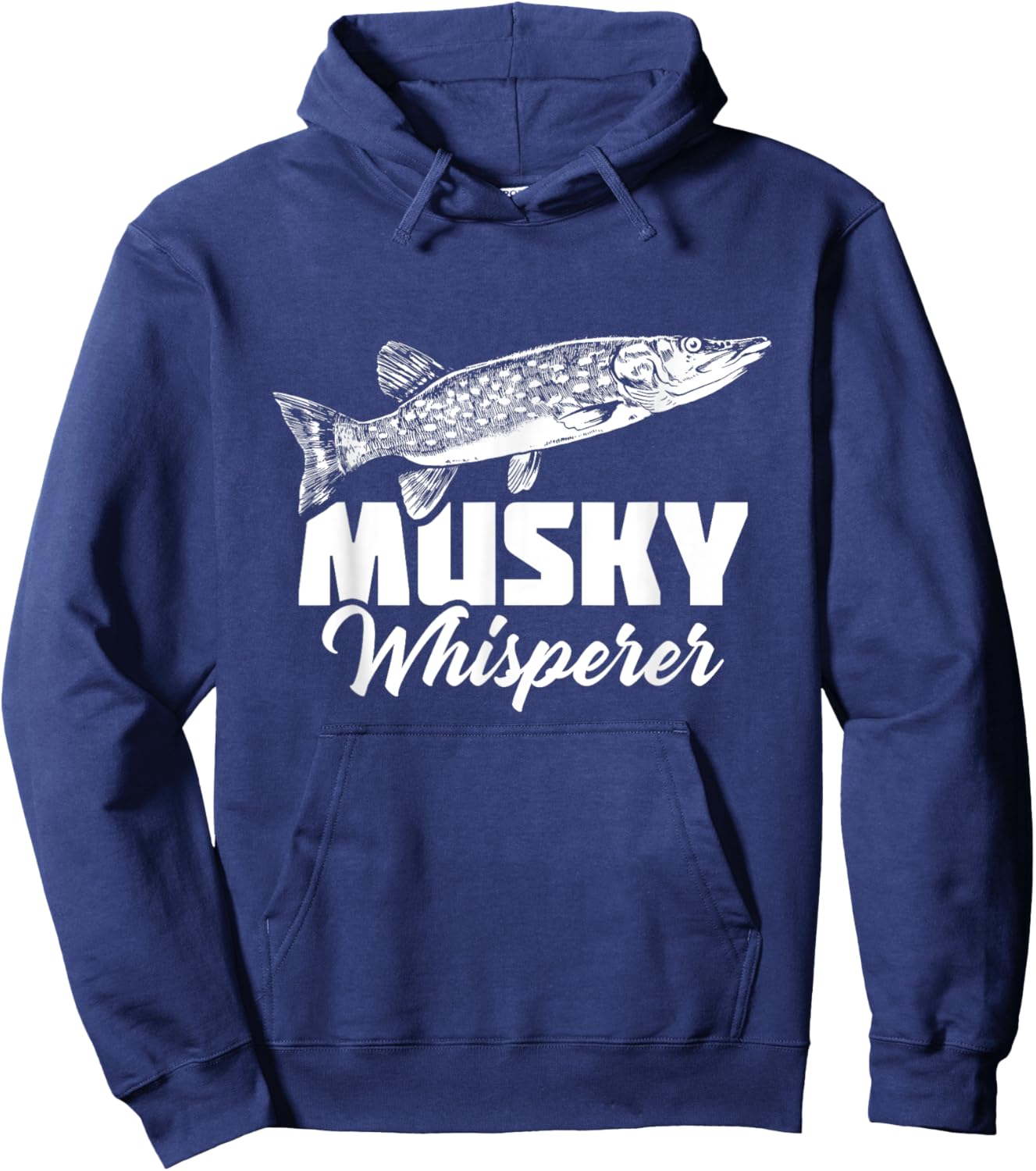 Musky Fishing Muskie Lure Fish Hunting Muskellunge Hoodie - Hoodie | Navy