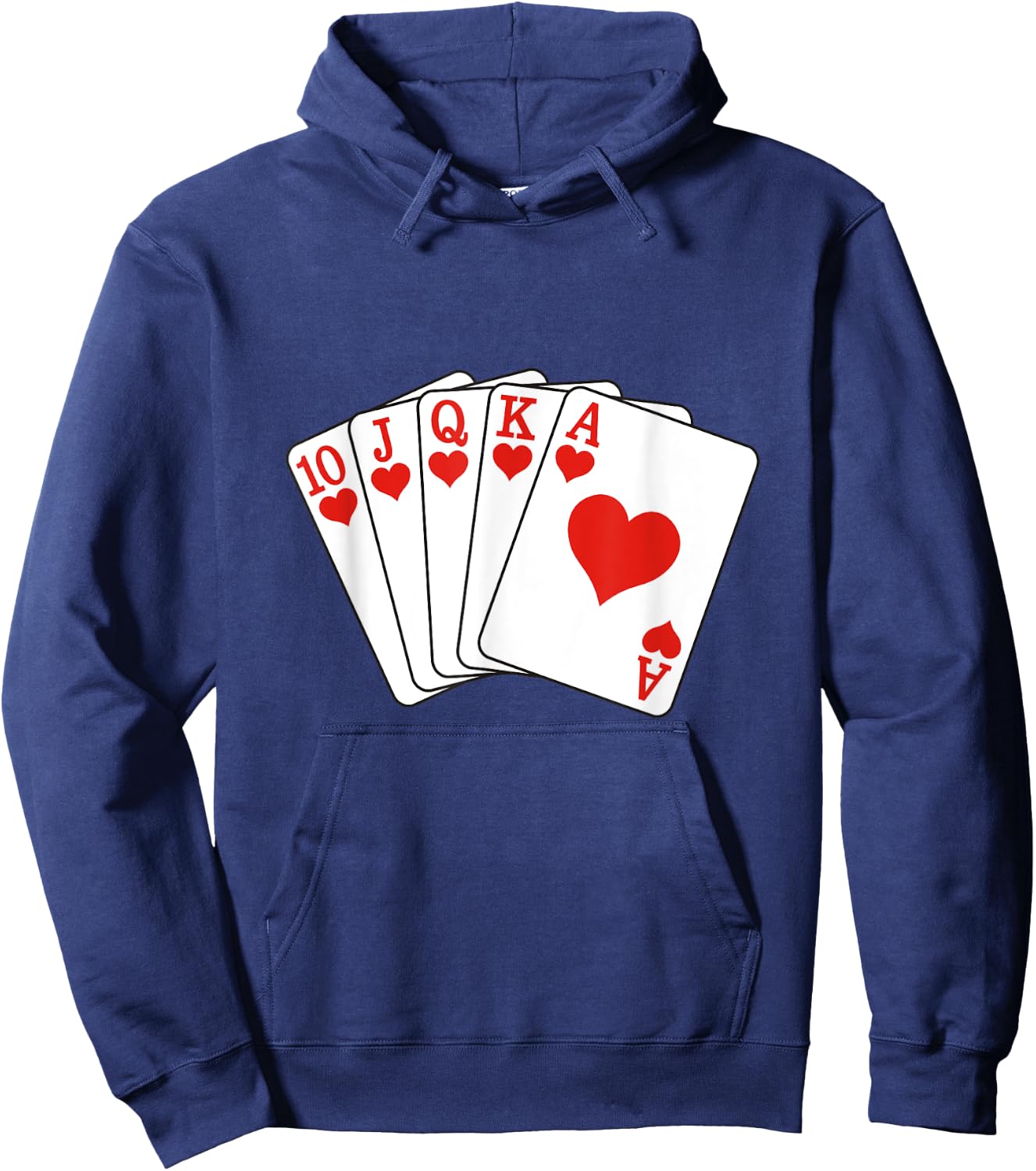 Royal Flush Hearts Hoodie - Hoodie | Navy