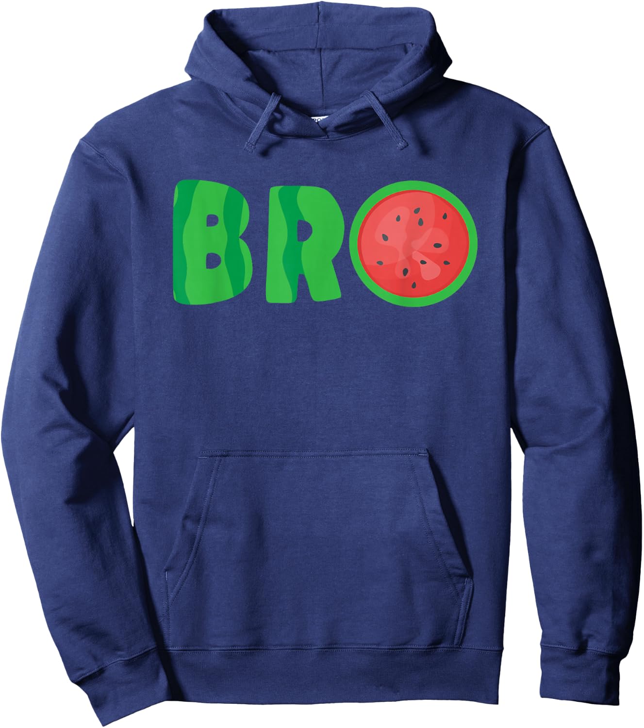 Bro Watermelon Cool Summer Tropical Fruit Melon Hoodie - Hoodie | Navy