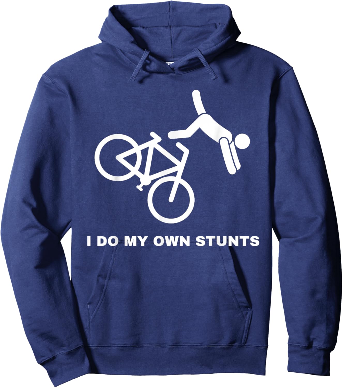 Funny Bike Lovers I Do My Own Stunts Hoodie - Hoodie | Navy