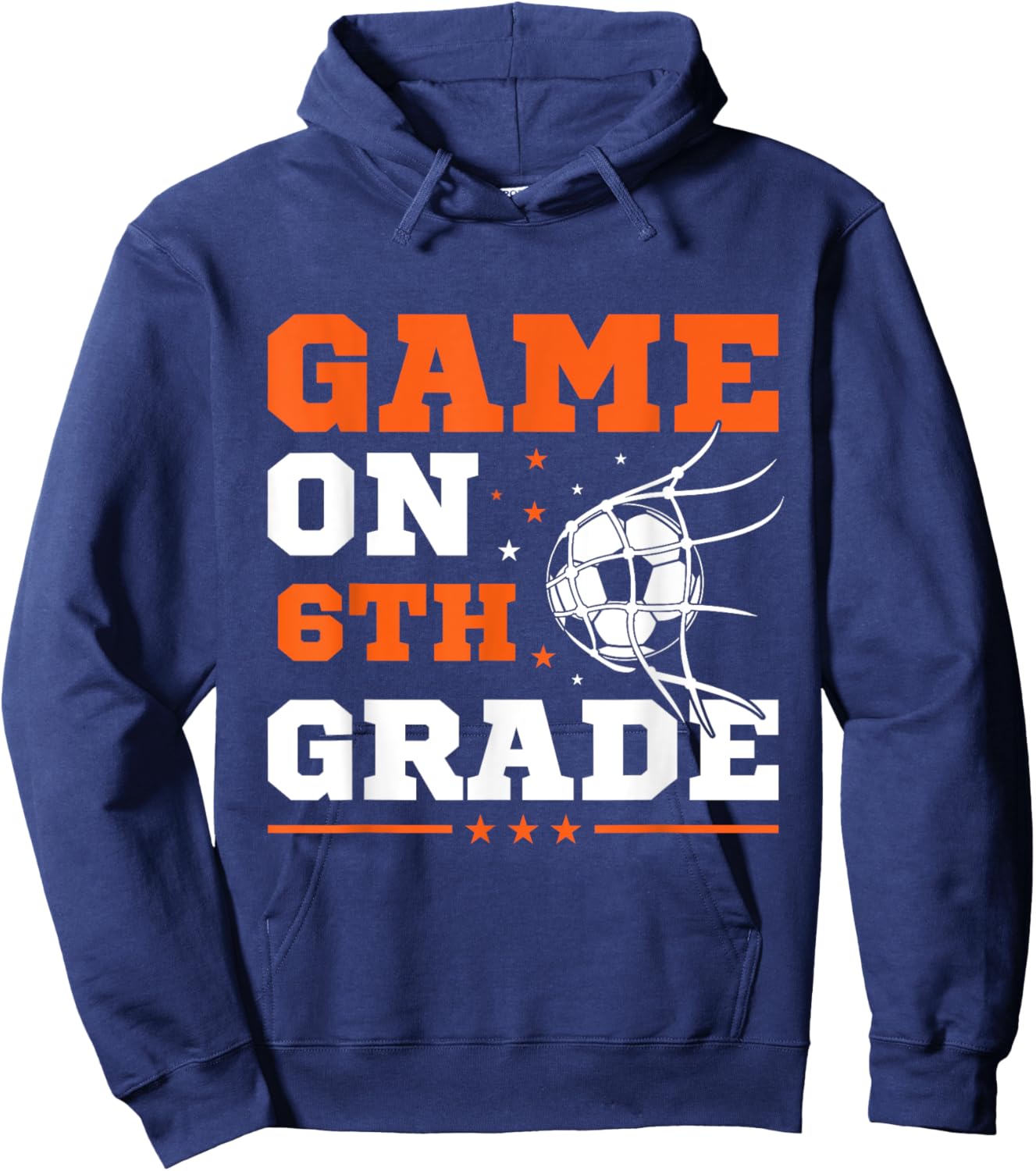Soccer Game On 6th Grade Back To School Cute Sports Boys Hoodie - Hoodie | Navy
