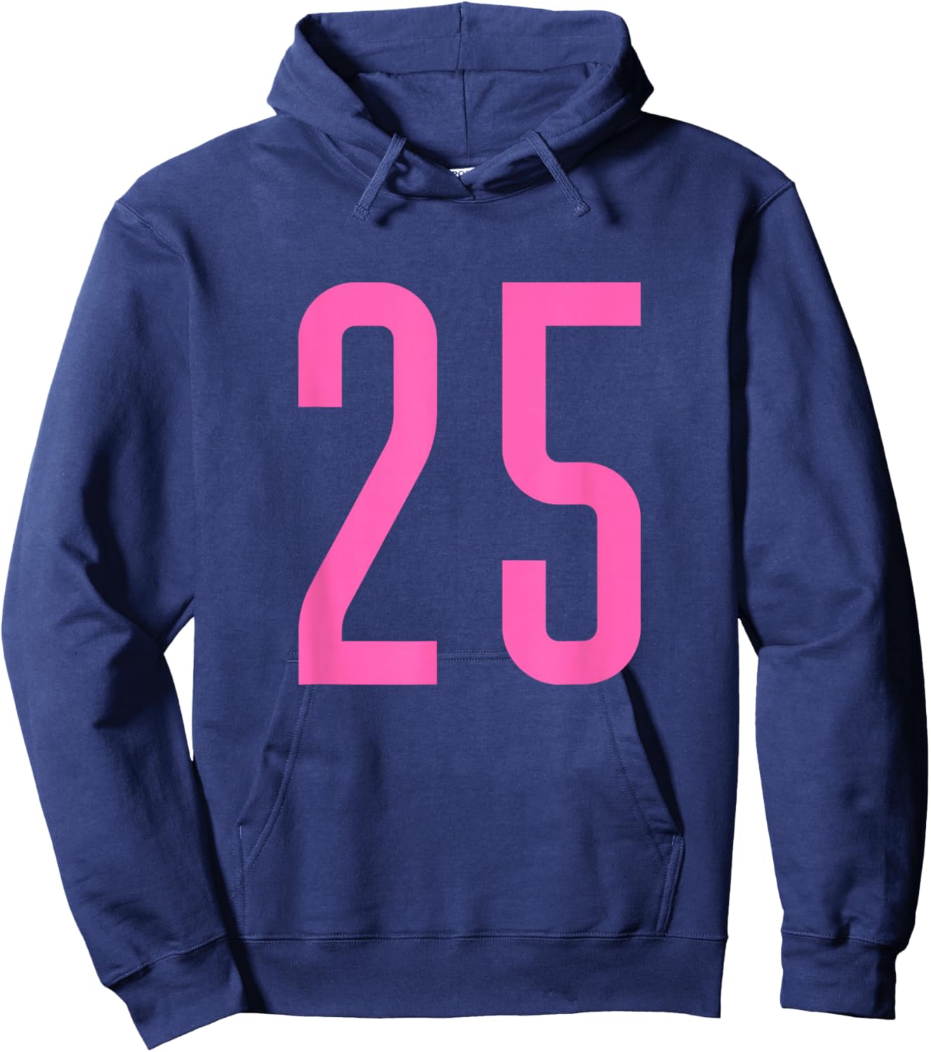 Pink Sport Team Number #25 Hoodie - Hoodie | Navy