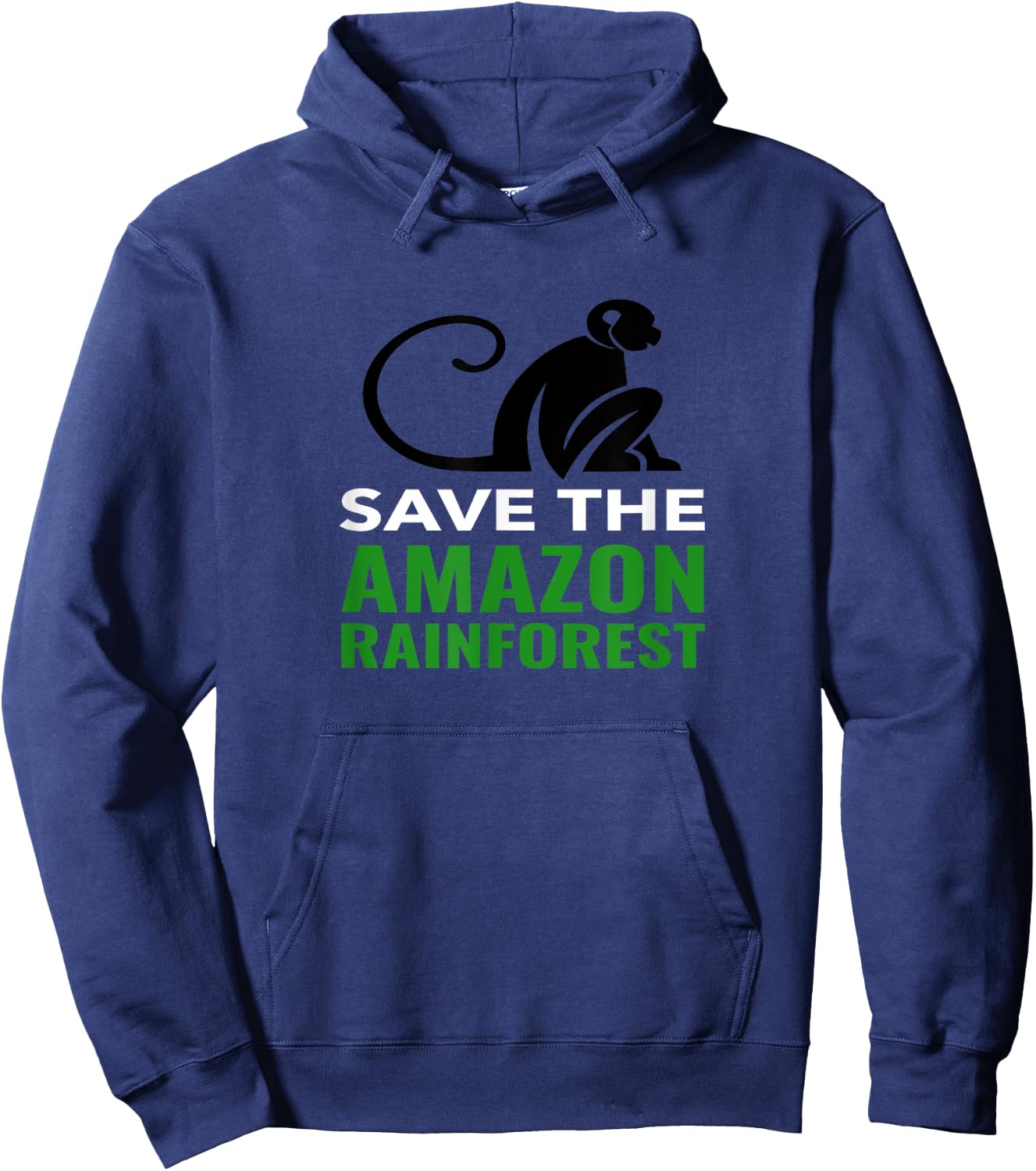 Save The Amazon Rainforest Monkey Shirt Hoodie - Hoodie | Navy