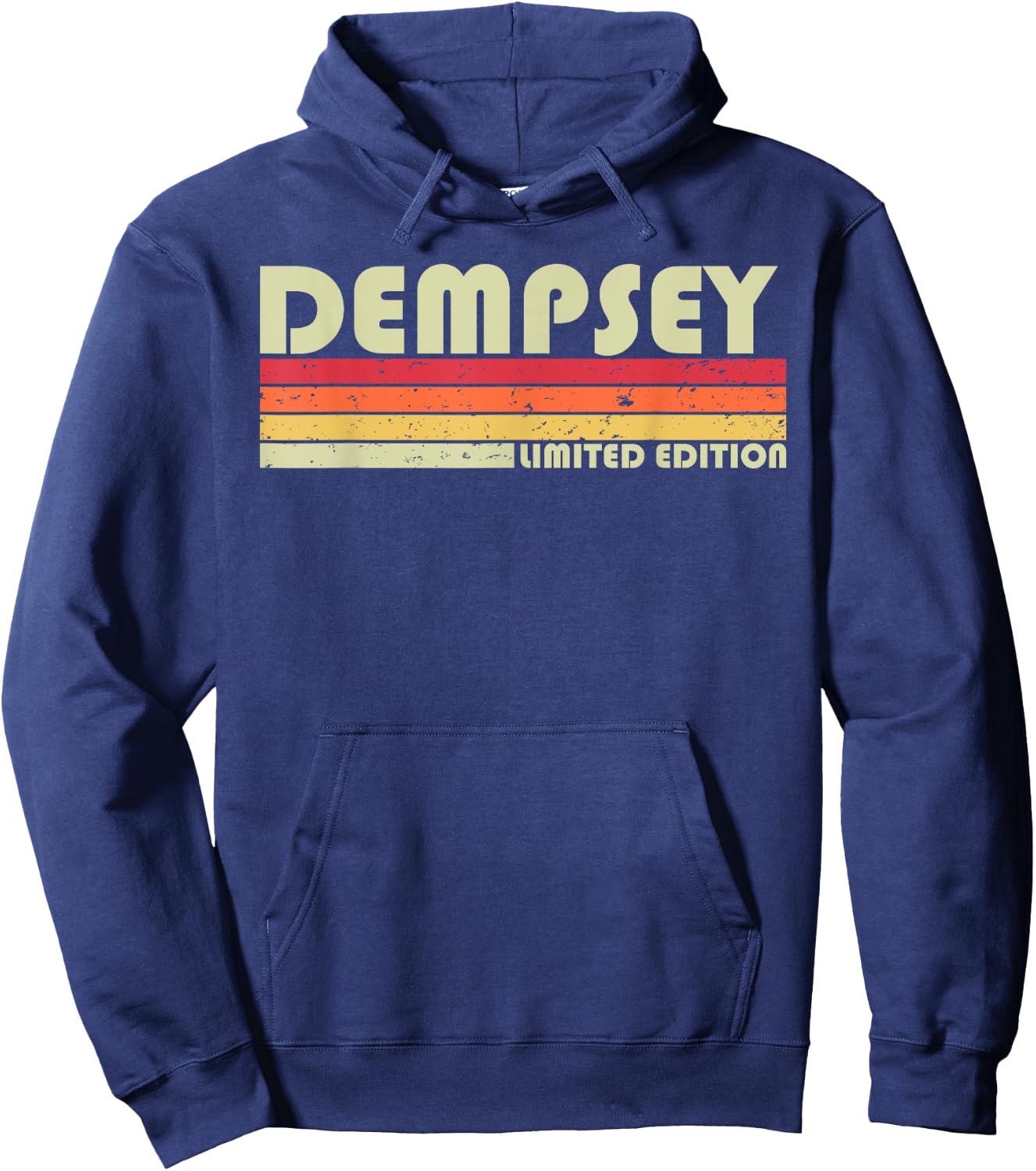 DEMPSEY Surname Funny Retro Vintage 80s 90s Birthday Reunion Hoodie - Hoodie | Navy