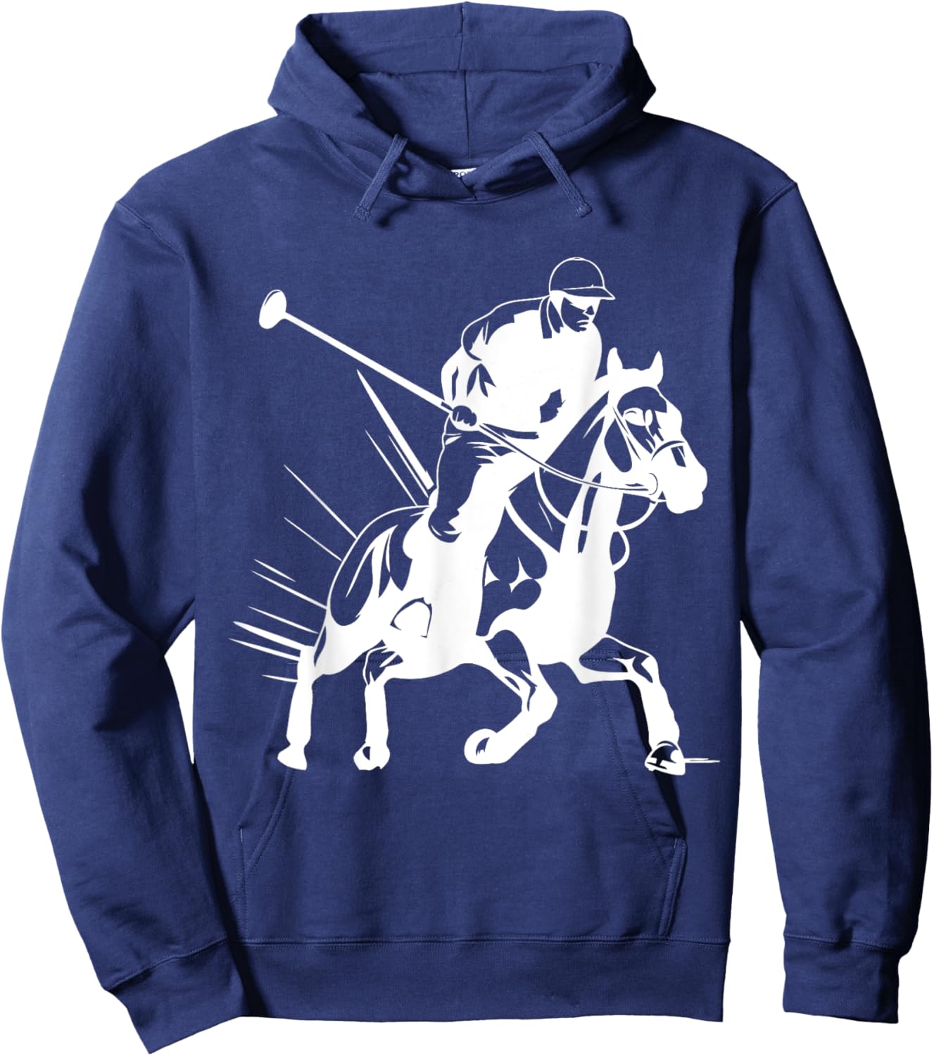 Polo Player Horse Sport Ride Riding Equestrian Sport Rider Hoodie - Hoodie | Navy