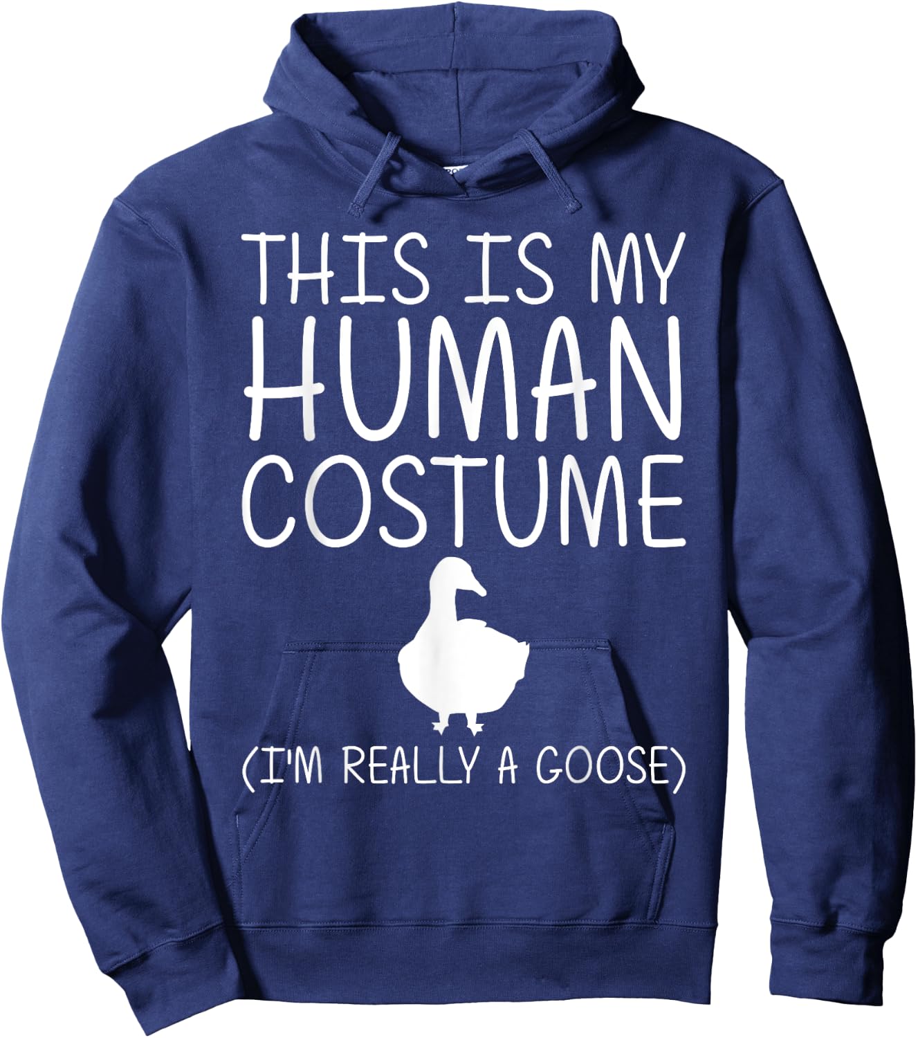Goose Easy Halloween Human Costume Waterfowl Animal DIY Gift Hoodie - Hoodie | Navy