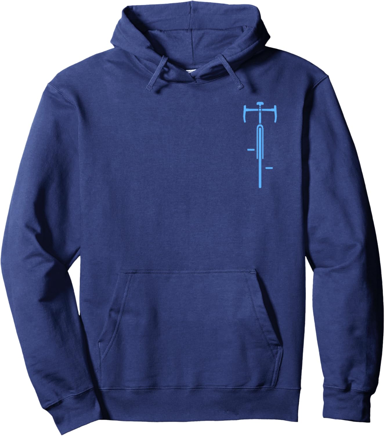 Minimalist Design Silhouette Bike Front Road Bike Hoodie - Hoodie | Navy