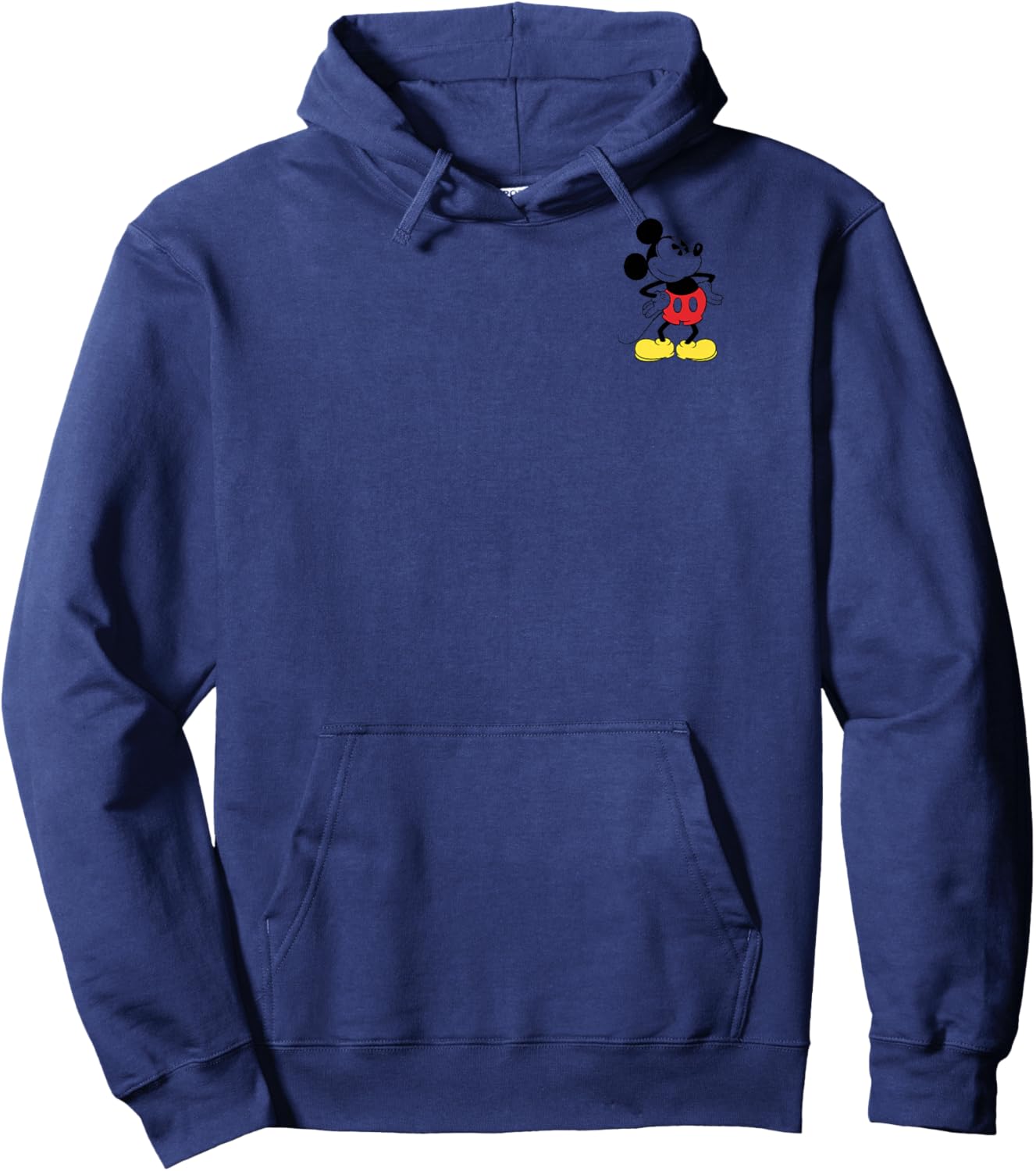 Disney Mickey And Friends Classic Mickey Small Pocket Logo Raglan Baseball Hoodie - Hoodie | Navy