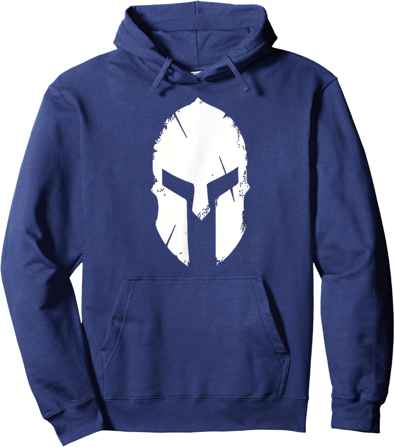 Spartan Helmet - Ancient Greece Inspired Warrior Emblem Hoodie - Hoodie | Navy