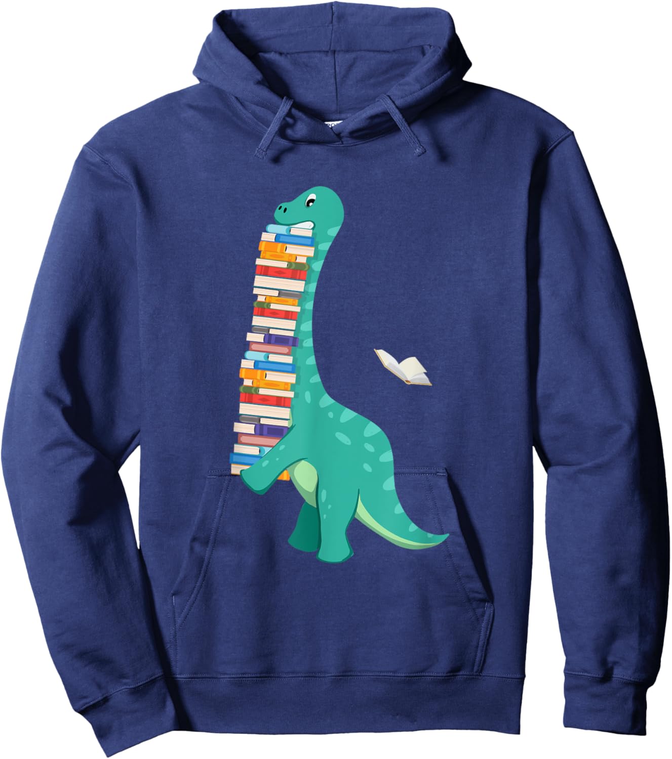 Book Dinosaur - Book Lover Reading Bookworm Reader Hoodie - Hoodie | Navy