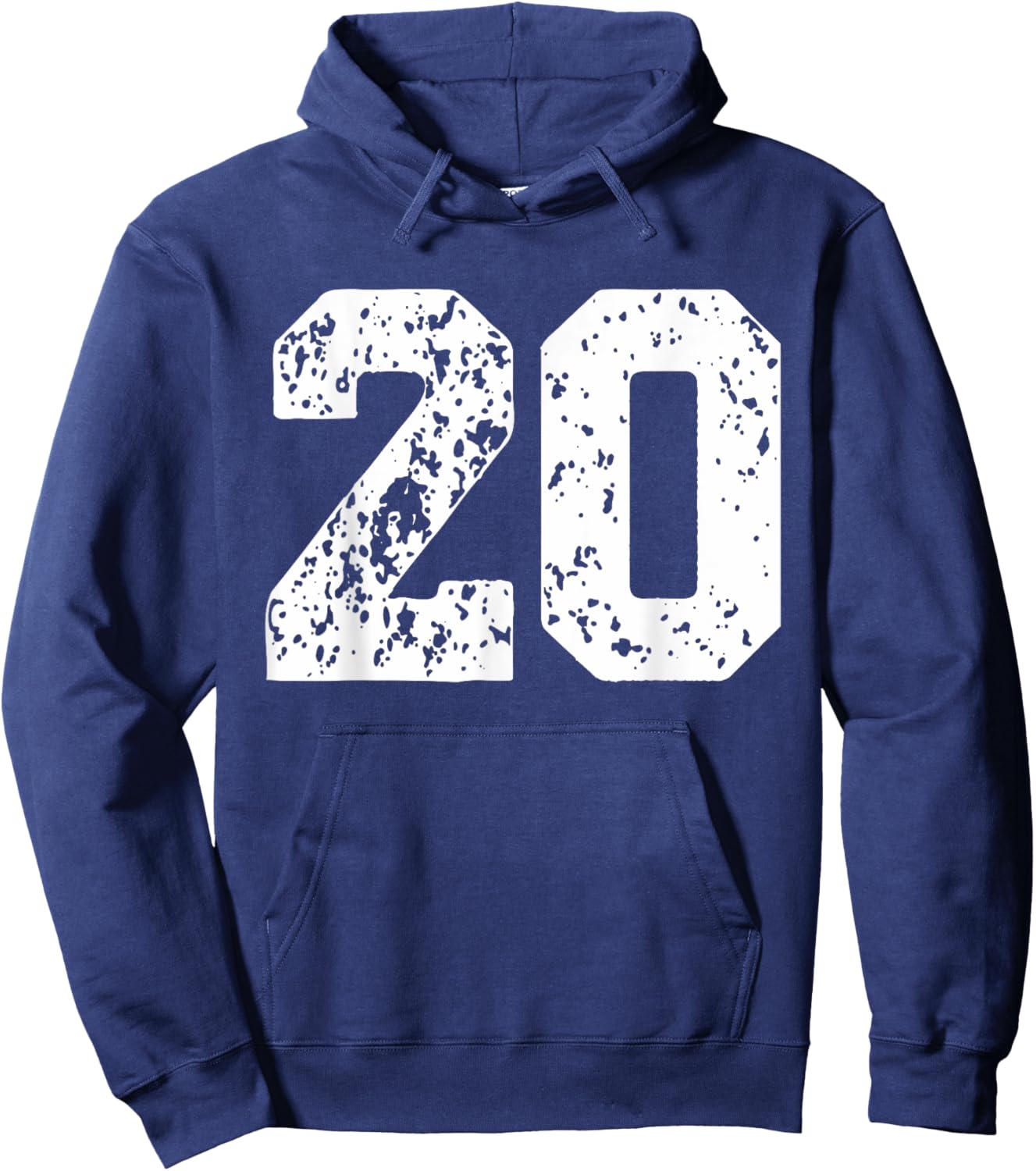 Number 20 White Best Classic College Style Birthday Funny Hoodie - Hoodie | Navy