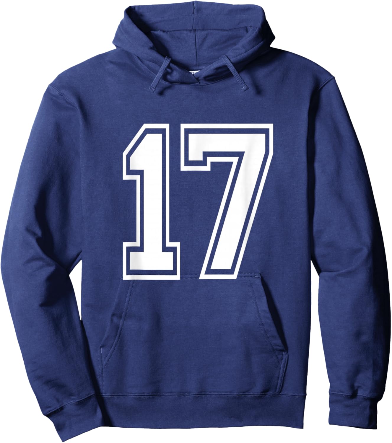 Number 17 Varsity Sports Team Jersey 17th Birthday 17 Years Hoodie - Hoodie | Navy