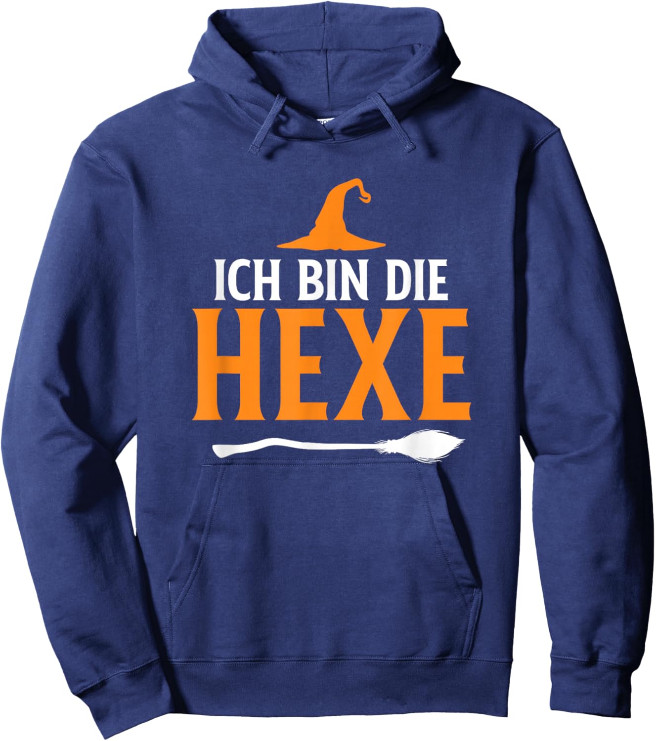 Halloween with German Text Ich Bin Die Hexe Hoodie - Hoodie | Navy