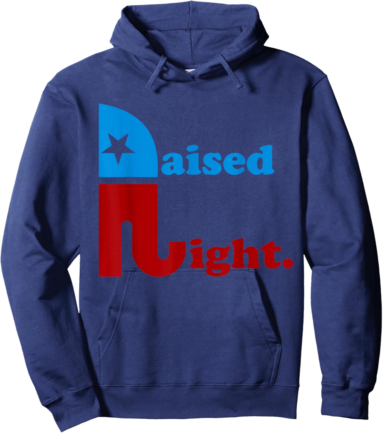 Raised Right Republican Elephant Pro Trump 2020 Patriotic Hoodie - Hoodie | Navy