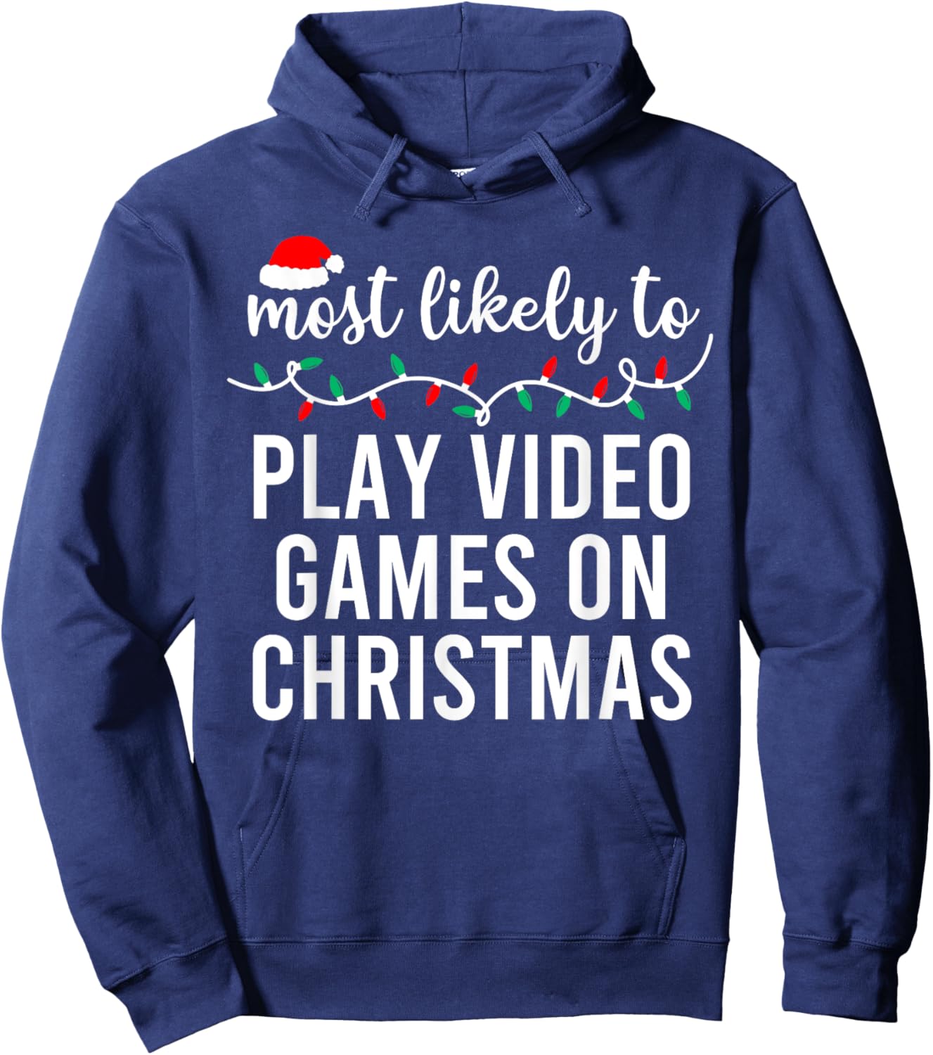 Most Likely To Christmas Matching Family Pajamas Funny Hoodie - Hoodie | Navy