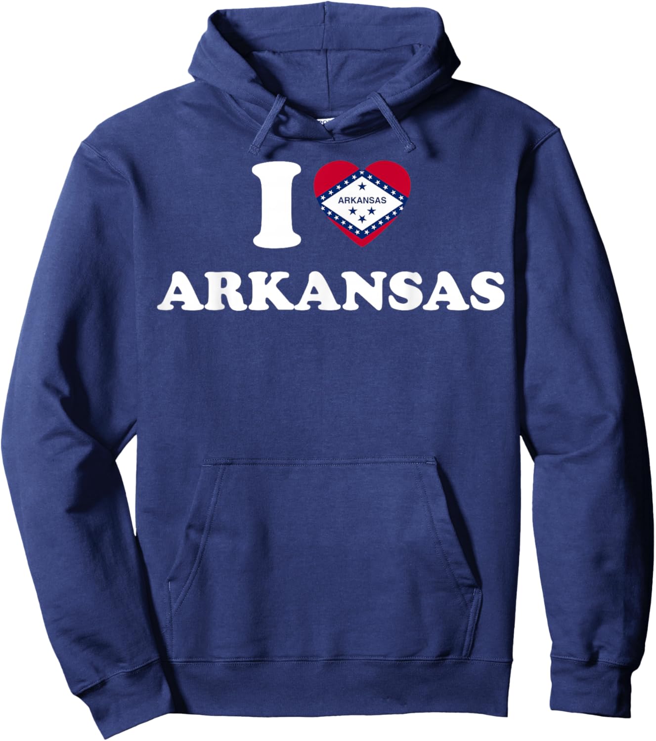 I Love Arkansas Shirt I Heart Arkansas Flag Hoodie - Hoodie | Navy