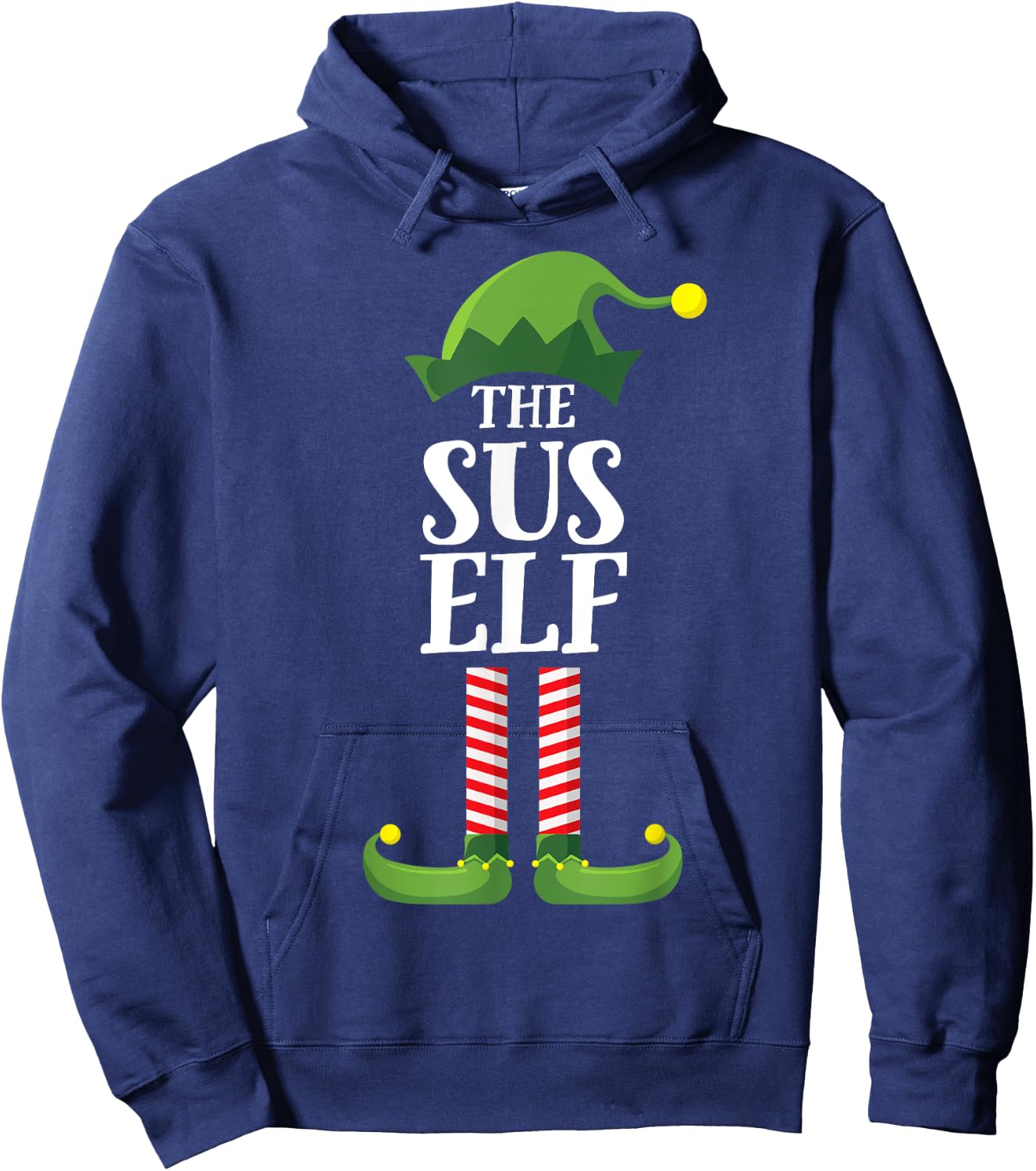 Sus Elf Matching Family Group Funny Christmas Hoodie - Hoodie | Navy