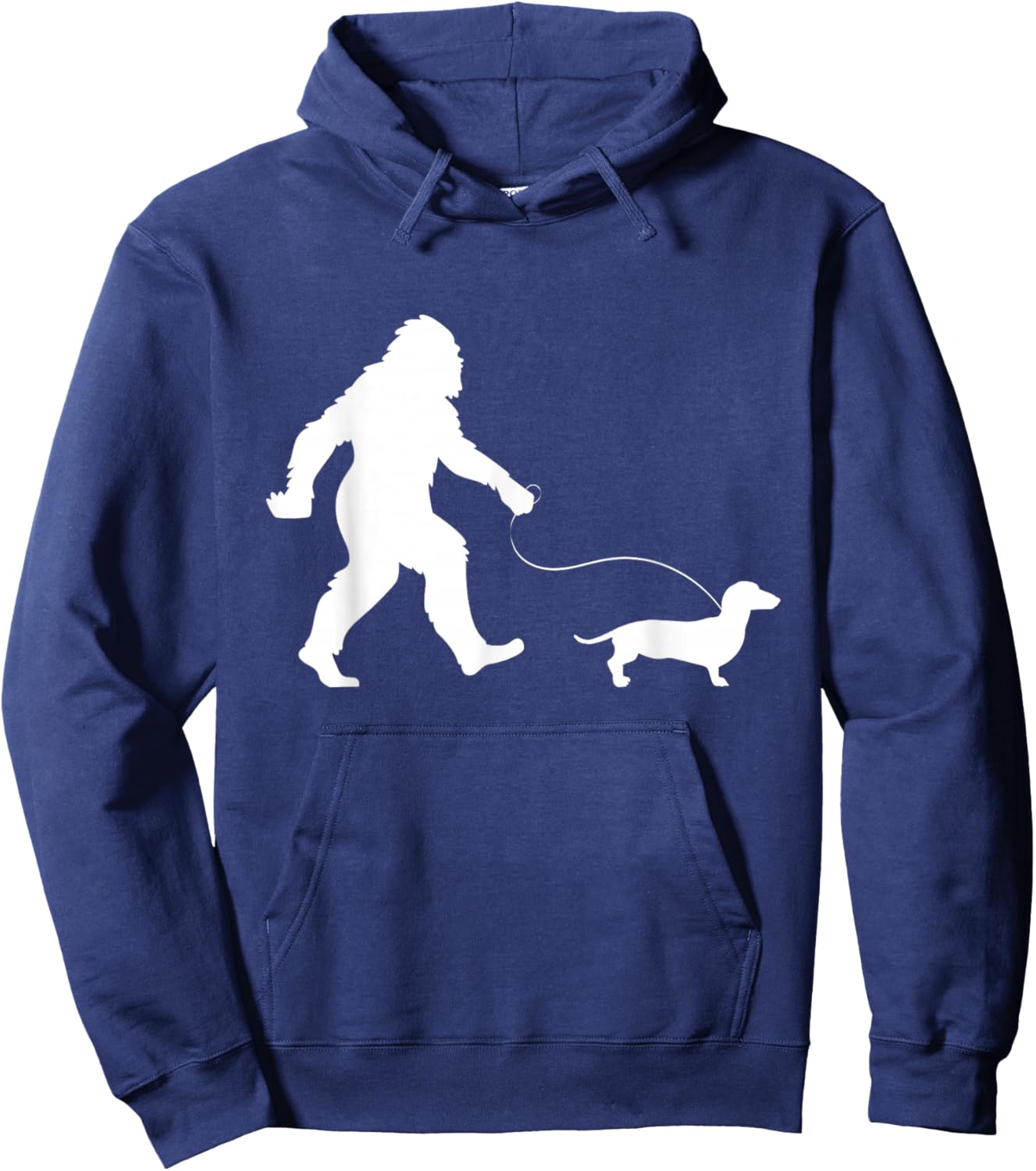 Dachshund And Bigfoot - Dog Lover Pet Trainer Breeder Women Kids Hoodie - Hoodie | Navy