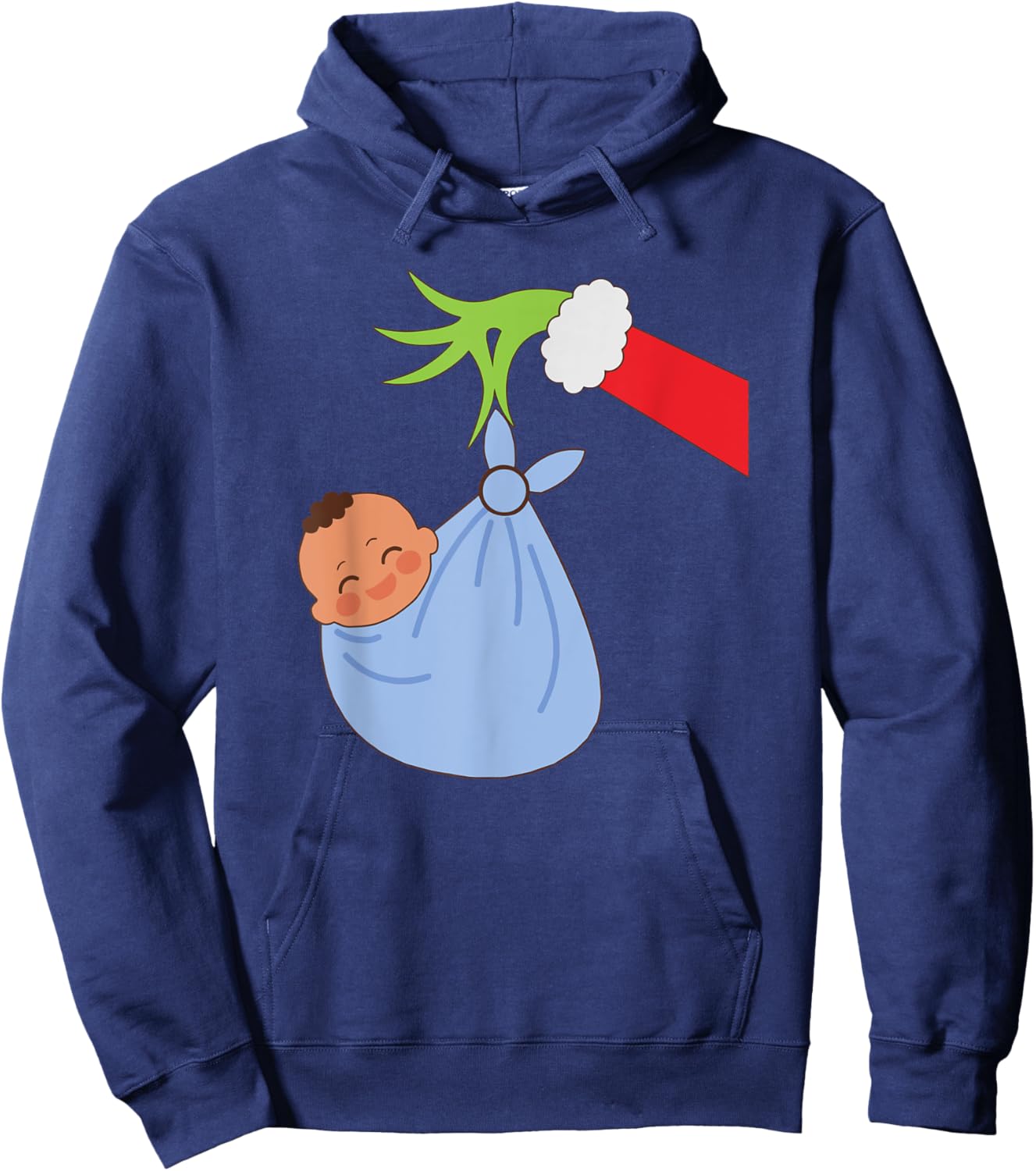 NICU Labor Delivery Nurse Santa Christmas Xmas Pajamas Funny Hoodie - Hoodie | Navy