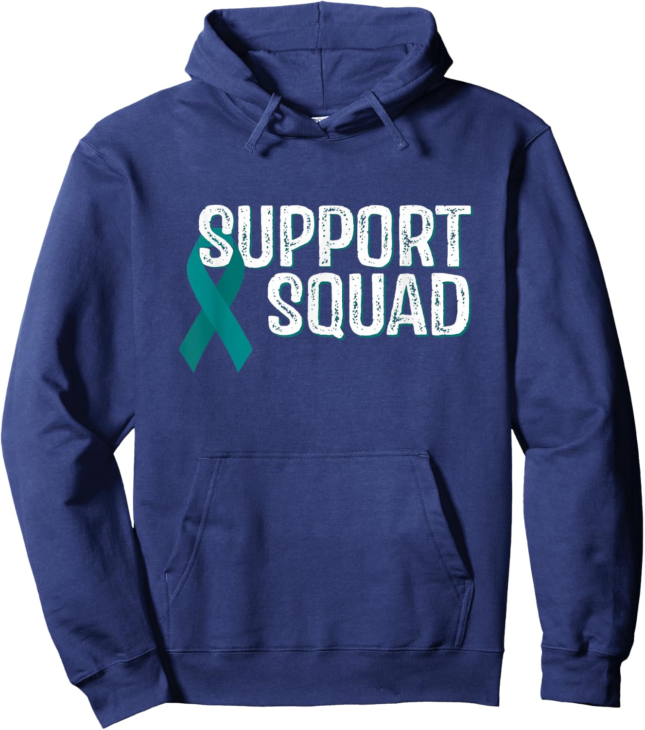 Ovarian Cancer Awareness Support Squad Hoodie - Hoodie | Navy