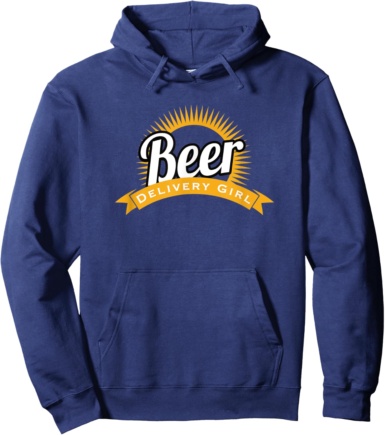 Beer Delivery Girl Funny Beer Drinking Party Hoodie - Hoodie | Navy