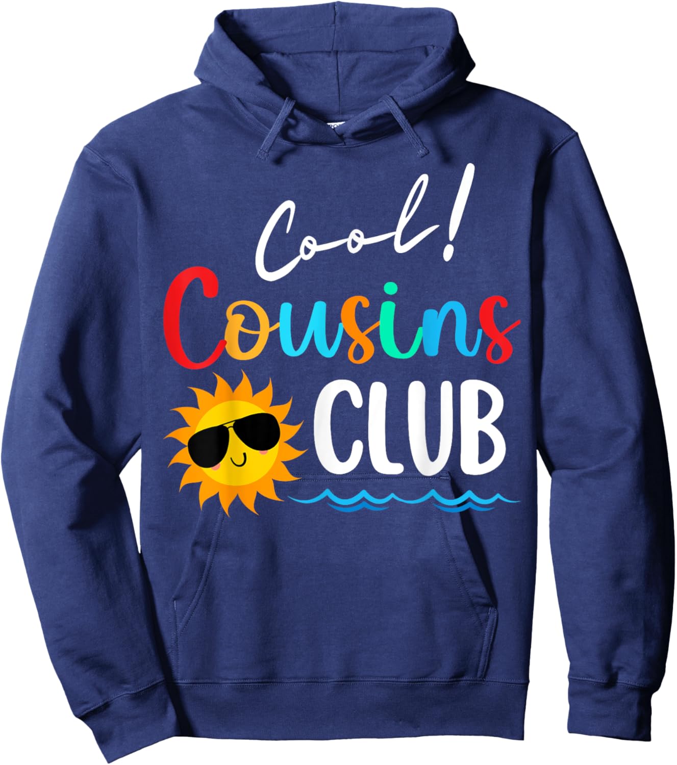 2025 Cool Cousins Club Summer Vacation Beach Kids Matching Hoodie - Hoodie | Navy