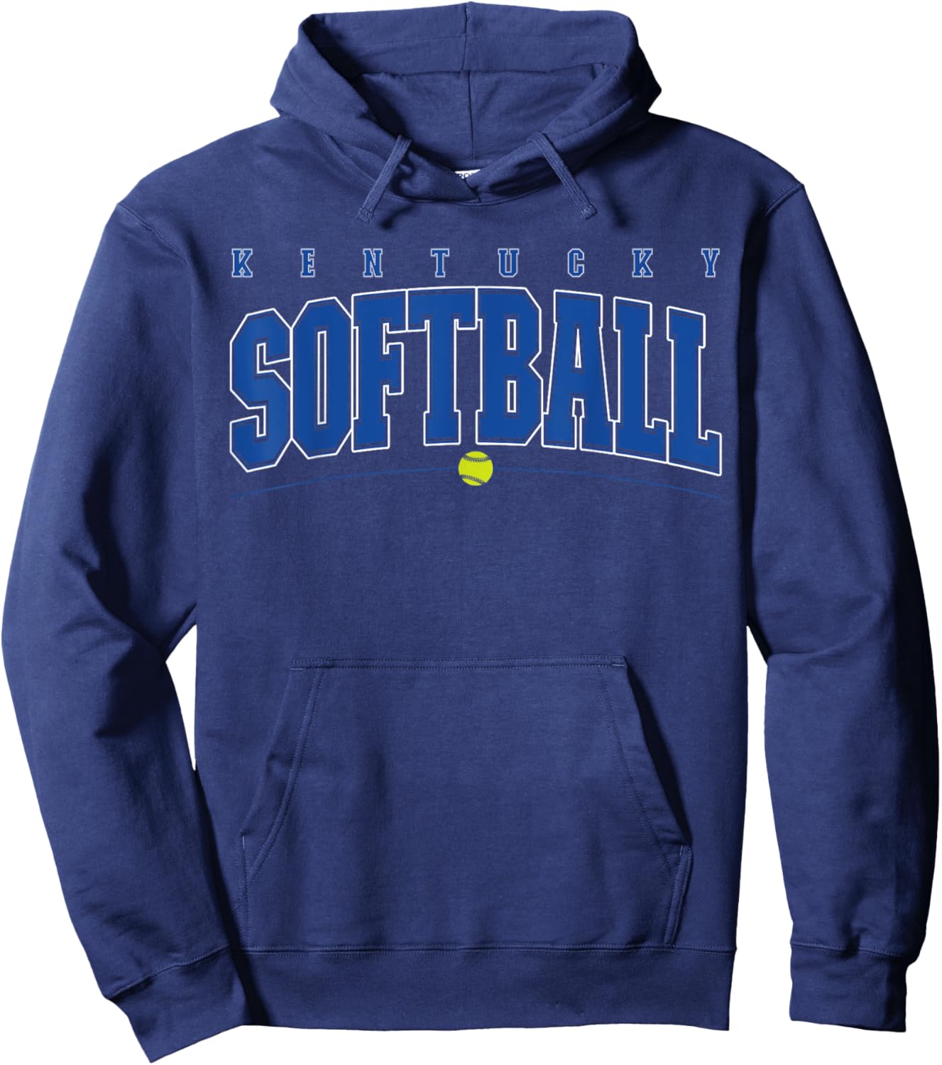 Kentucky Softball Vintage Kids Team Retro Softball Fan Hoodie - Hoodie | Navy