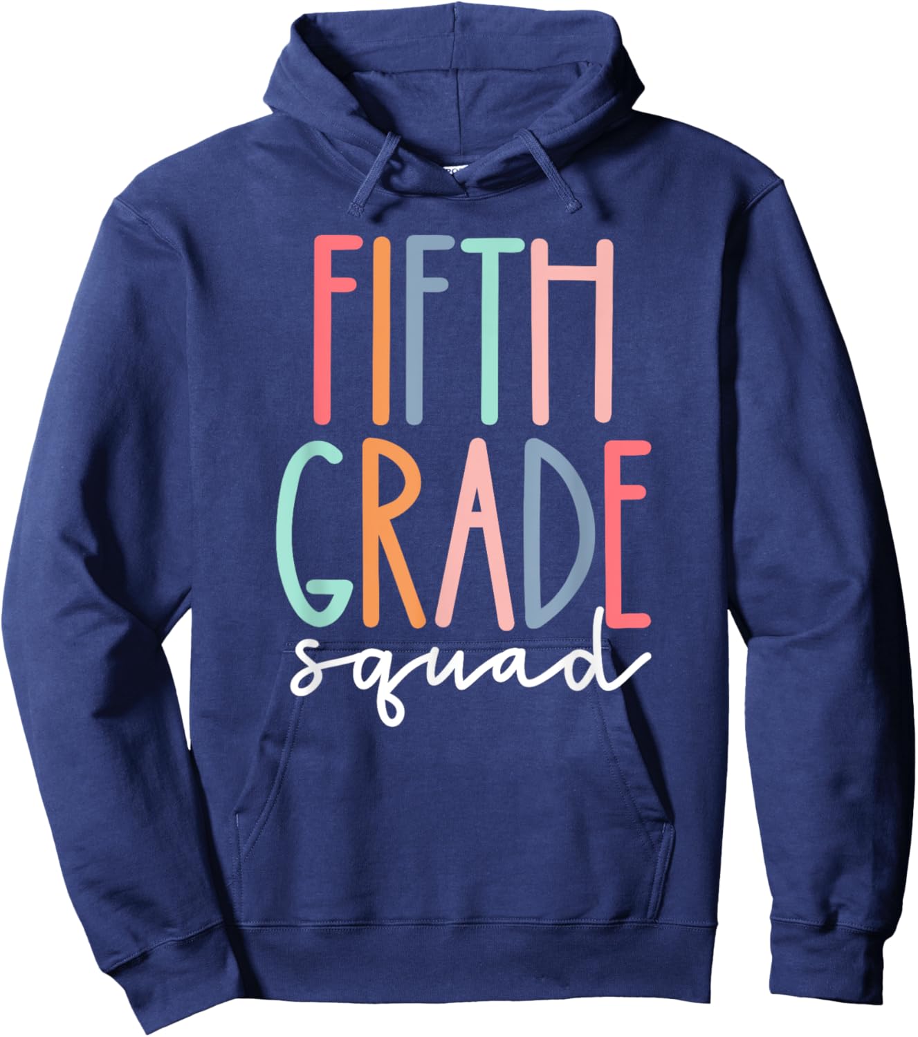 Fifth 5th Grade Squad Teacher Crew Back To School Team Men Women Girls Kids Hoodie - Hoodie | Navy