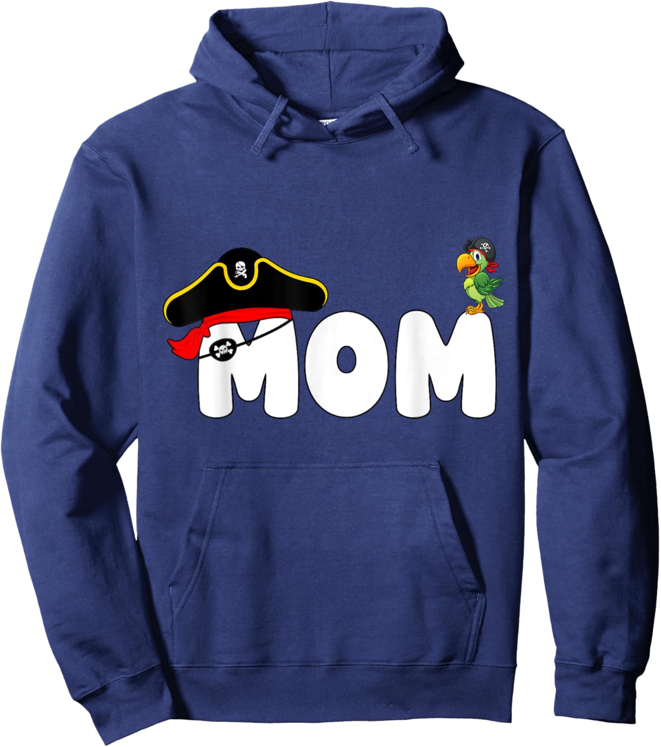 Funny Pirate Mom Pirate Day Cute Birthday Matching Family Hoodie - Hoodie | Navy