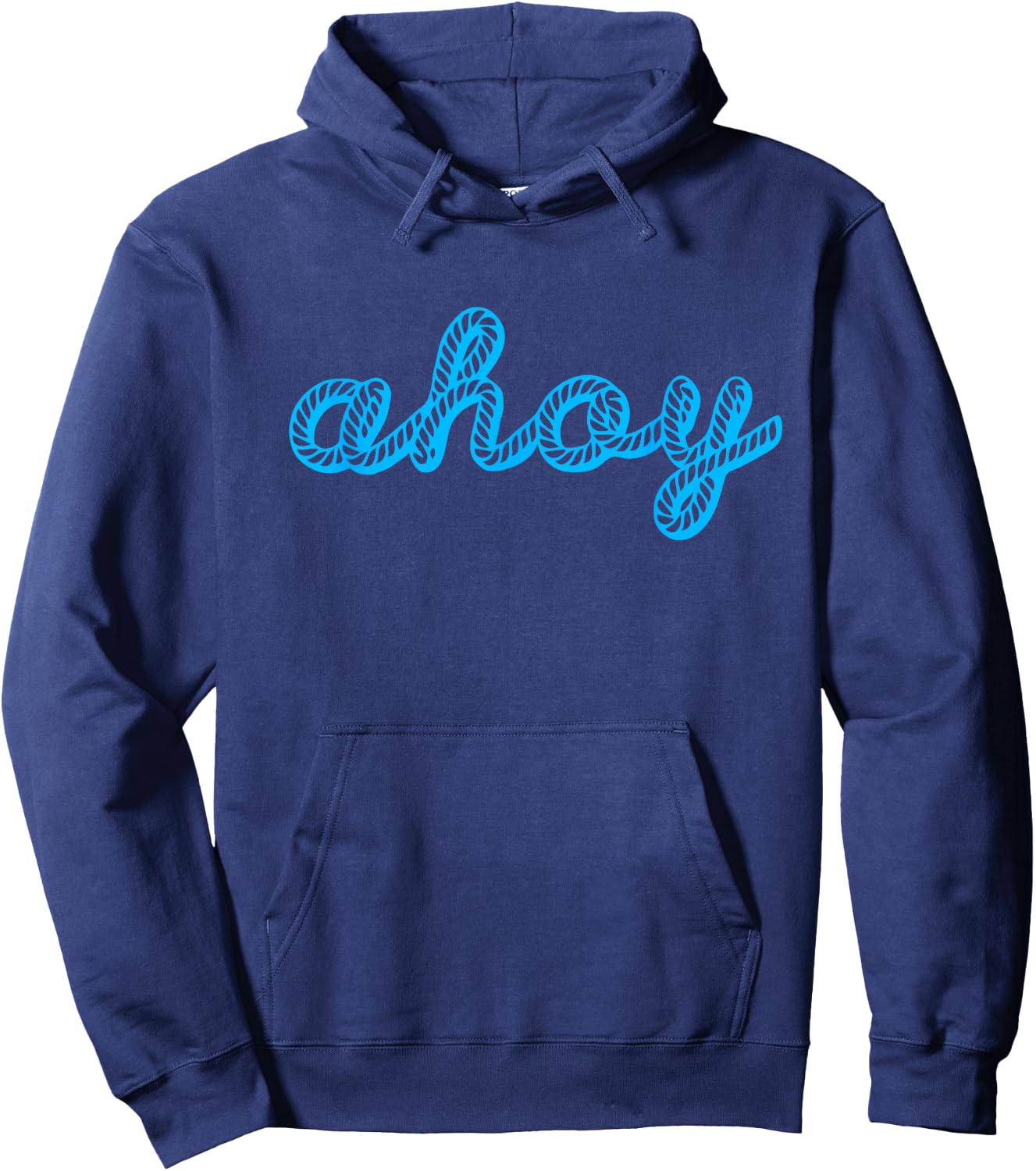 Skipper ahoy sailing knot sailor sailboat sail ship greeting Hoodie - Hoodie | Navy