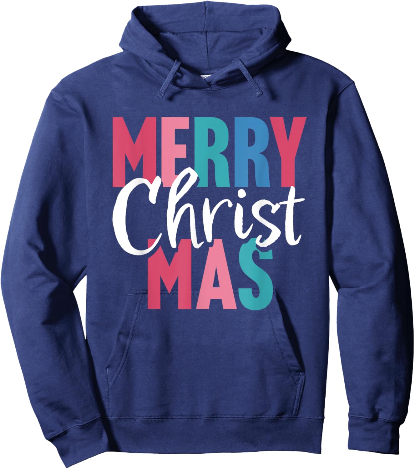 Merry Christmas Shirt Women Men Boys Girls Merry Christ Mas Hoodie - Hoodie | Navy