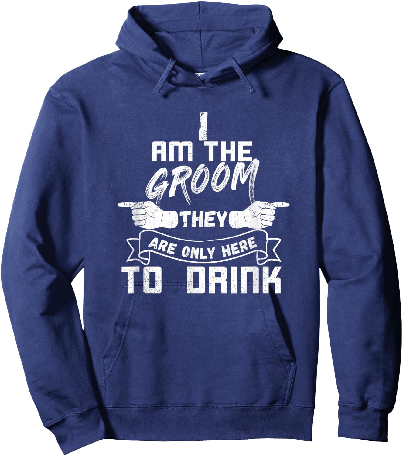 I am the groom matching set triple 1/3 Funny Bachelor Party Hoodie - Hoodie | Navy