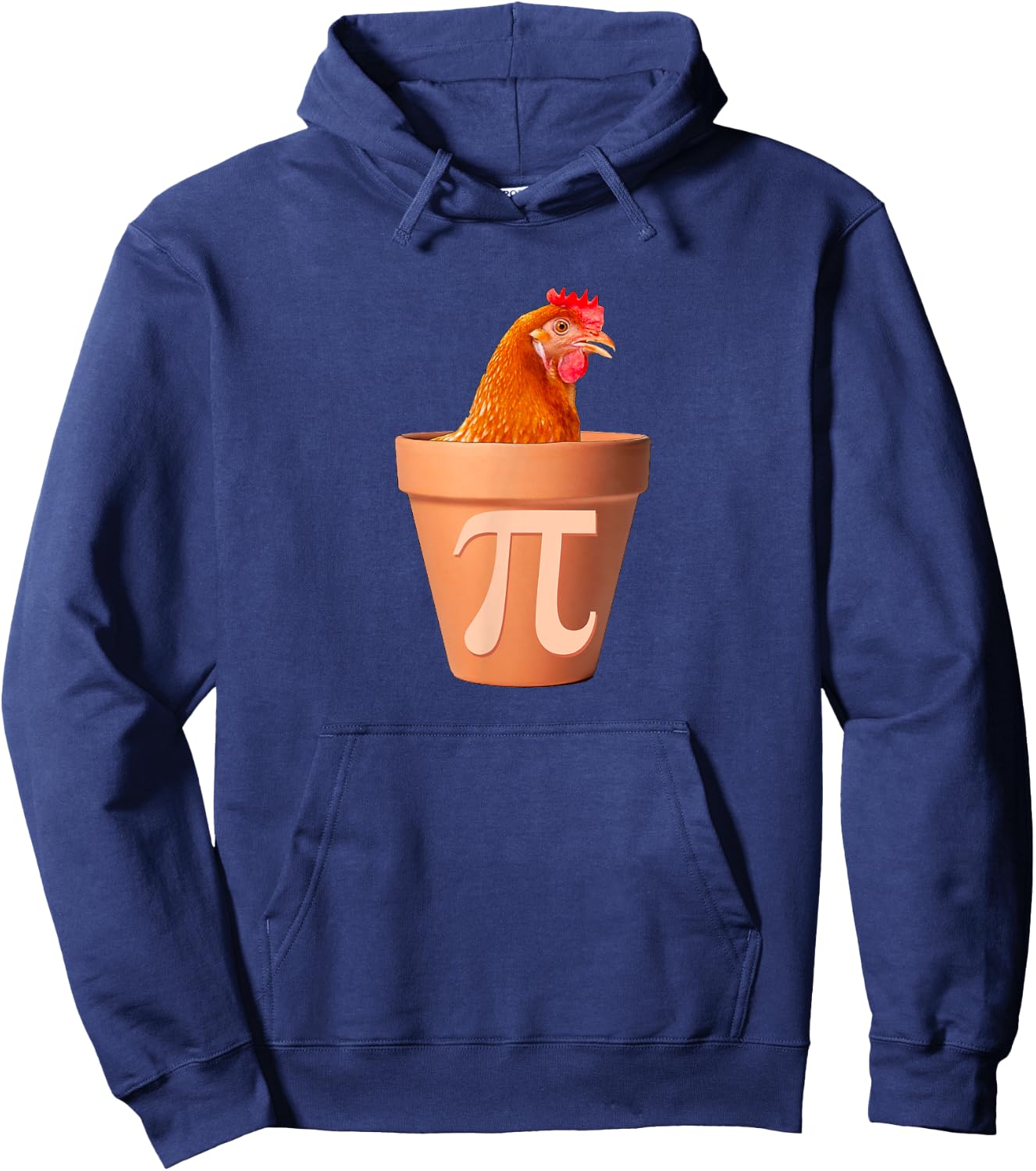 Chicken Pot Pi Funny Math Chicken Pot Pie Graphic Design Hoodie - Hoodie | Navy