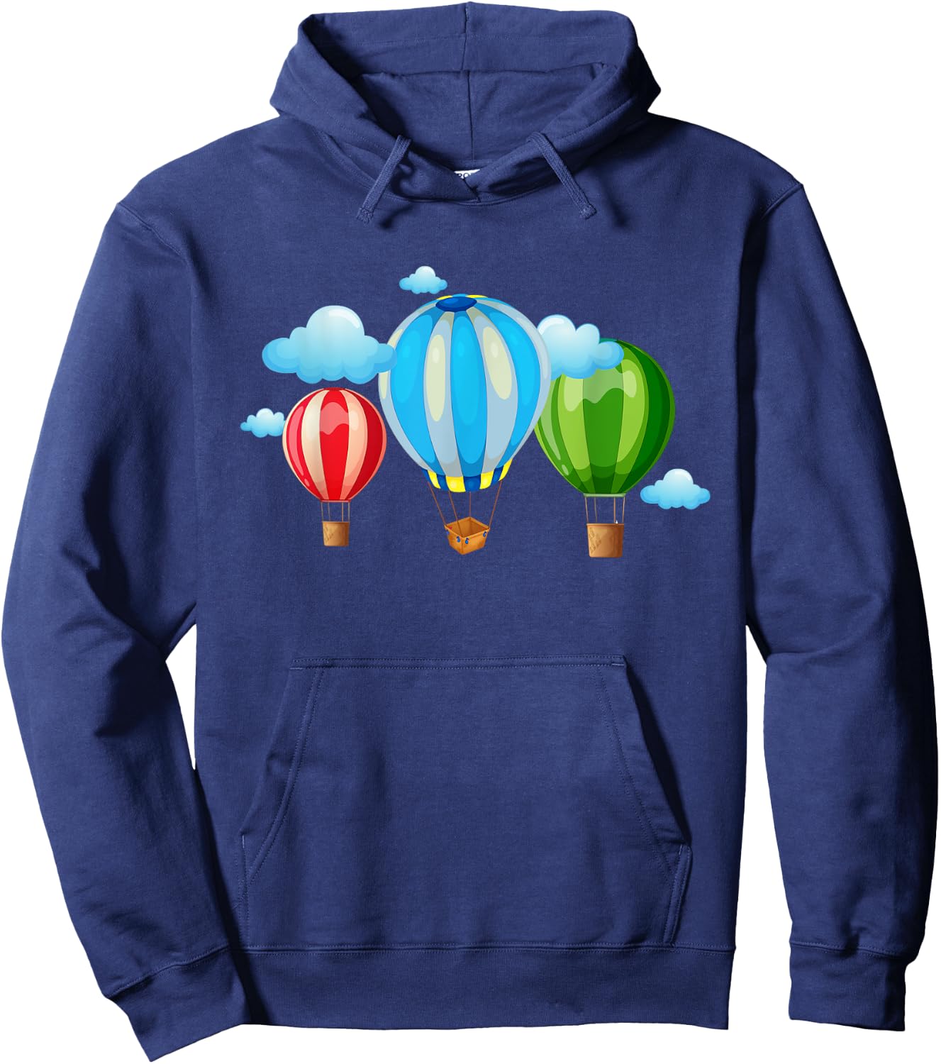 Funny Retro Vintage Hot Air Balloon Hoodie - Hoodie | Navy