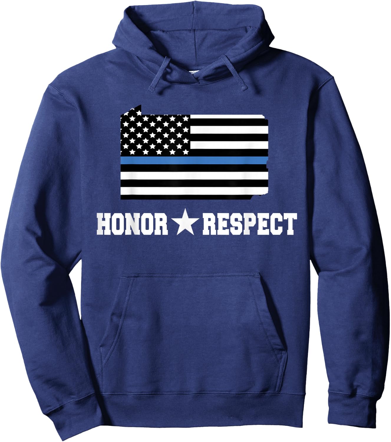 Pennsylvania State Police Thin Blue Line Honor Respect Gift Hoodie - Hoodie | Navy