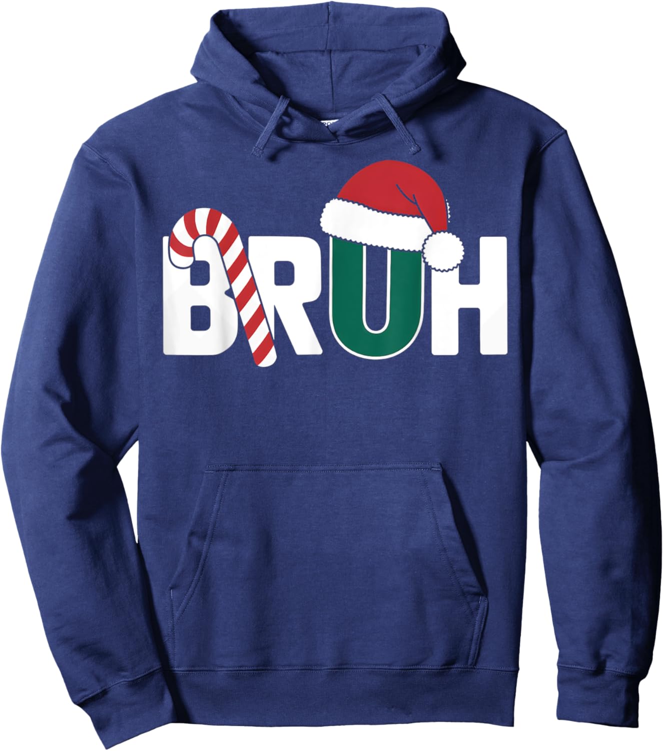 Bruh Christmas Santa Happy Christmas Family Xmas Christmas Hoodie - Hoodie | Navy
