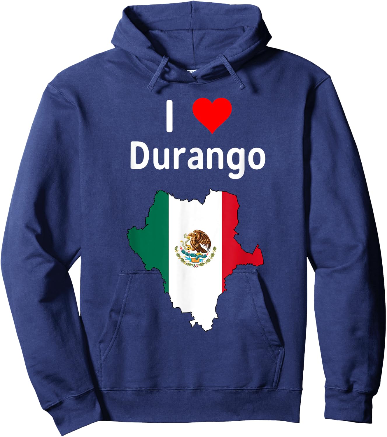 I Love Durango Mexico Hoodie - Hoodie | Navy