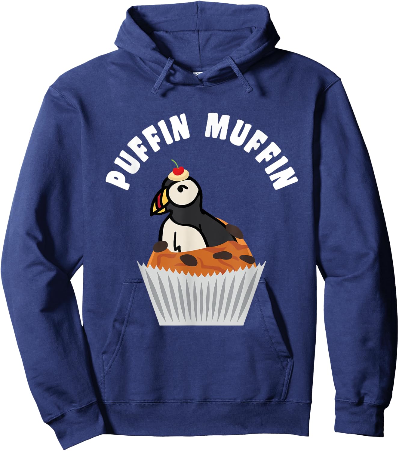 Iceland Puffin Muffin Puns Funny Seabird Lover Puffins Gift Hoodie - Hoodie | Navy