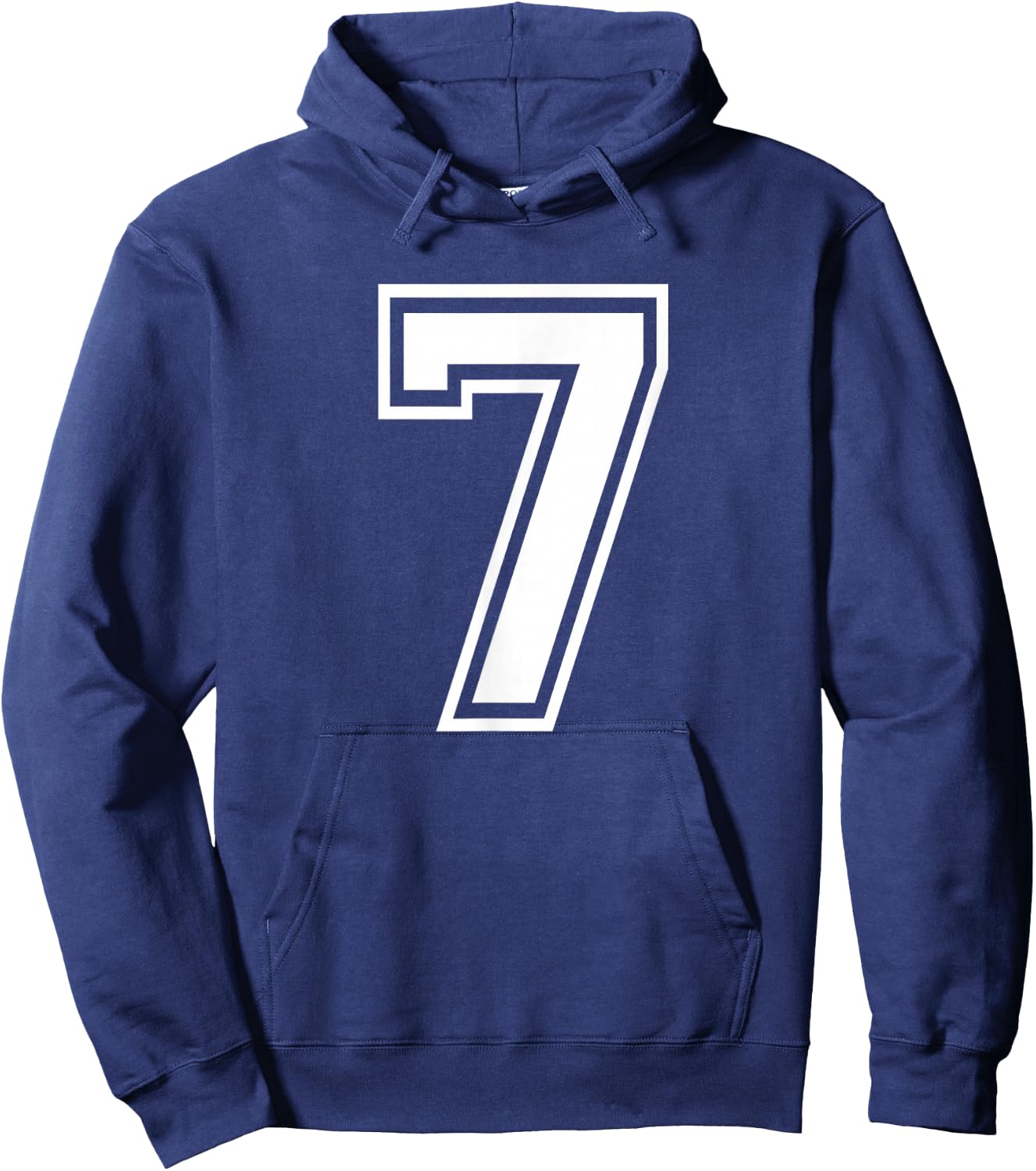 Number 7 Birthday Gift Sports Player Team Numbered Jersey Hoodie - Hoodie | Navy